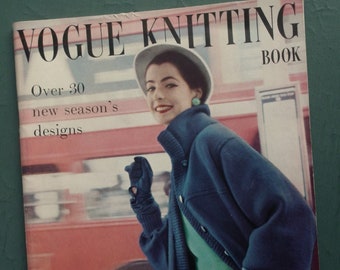Vogue Knitting Book No 45 vintage knitting patterns 1950s women's jackets sweaters jumpers suits bedjackets lace stole 50s original patterns