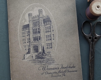 Essential Stitches and Seams Woman's Institute of Domestic Arts & Sciences vintage antique 1920s  dressmaking sewing book Mary Brooks Picken