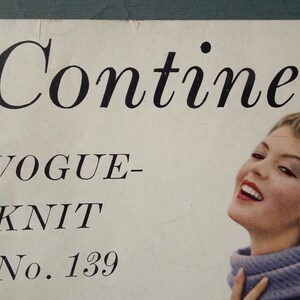 Vintage 1950s Vogue knitting patterns Vogue-Knit No. 139 Continentals 50s original book booklet women's sweaters jackets image 10
