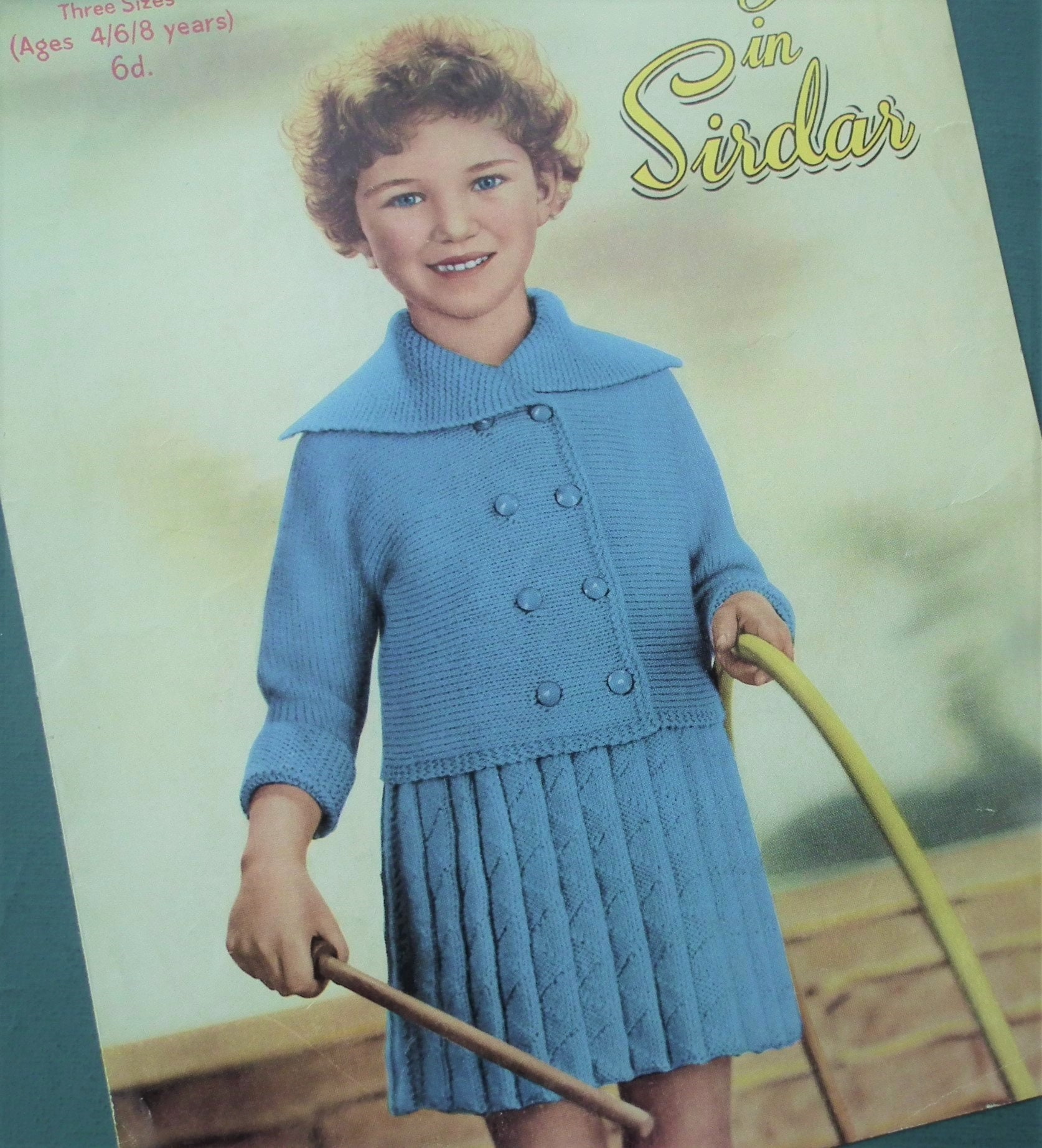 Vintage 1940s 1950s Knitting Pattern Growing up in Sirdar No. - Etsy