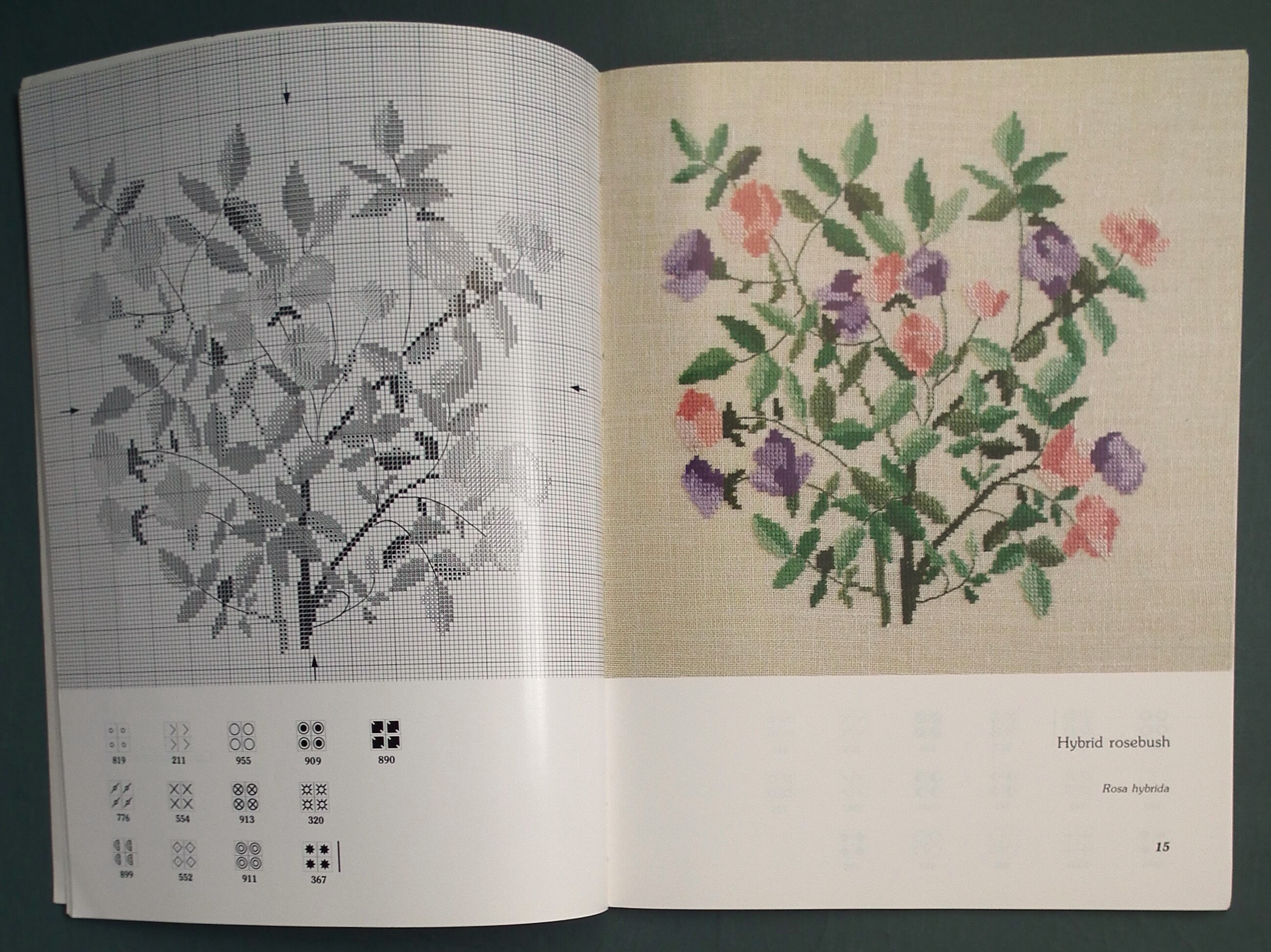 FLOWERING SHRUBS in Cross Stitch by ZARZA – Embroidery Pattern Book