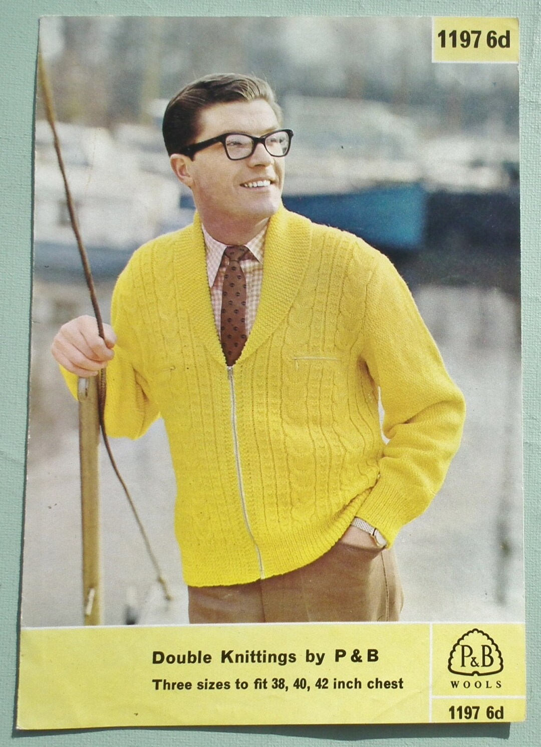 Vintage Knitting Pattern 1950s 1960s Men s Cardigan Jacket Zipped Front Fastening 50s 60s Original Pattern Patons P B 1197 UK Etsy