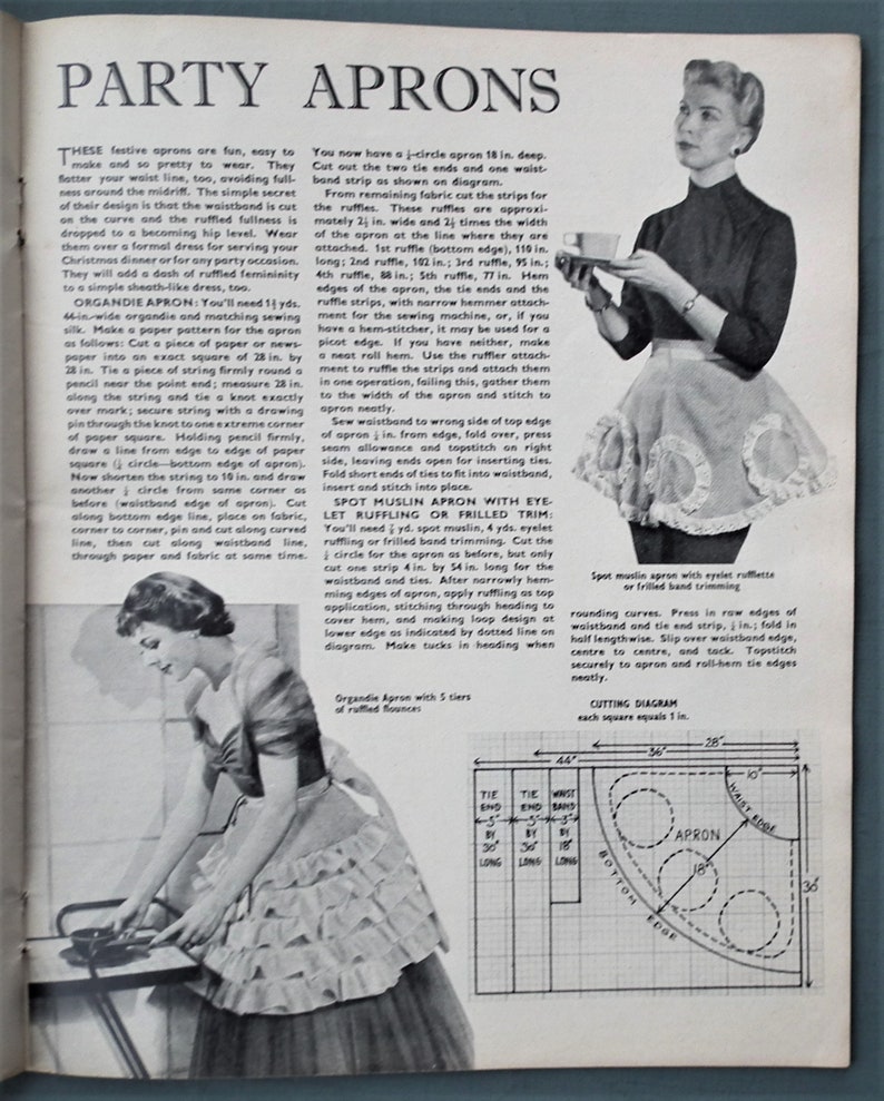 Vintage 1950s craft magazine Pins and Needles / Weekend Workshop No. 47 original knitting crochet patterns woodworking 50s mid-century homes image 8