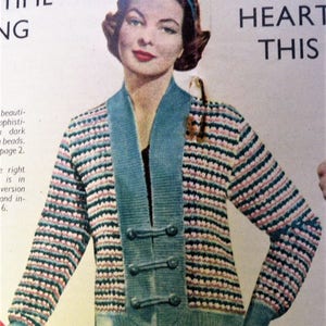 Knitting Patterns Vintage 1950s Best Knitting 50s Magazine Supplement Sweaters Cardigans Jackets Women's Men's Children's Knitwear image 3