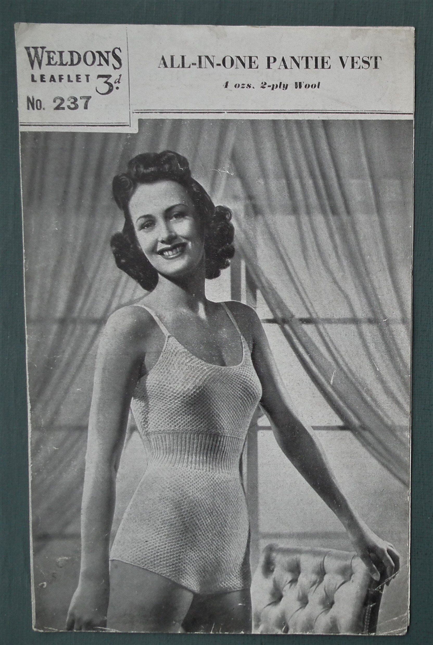 Vintage 1930s 1940s Original Knitting Pattern Women's Lingerie