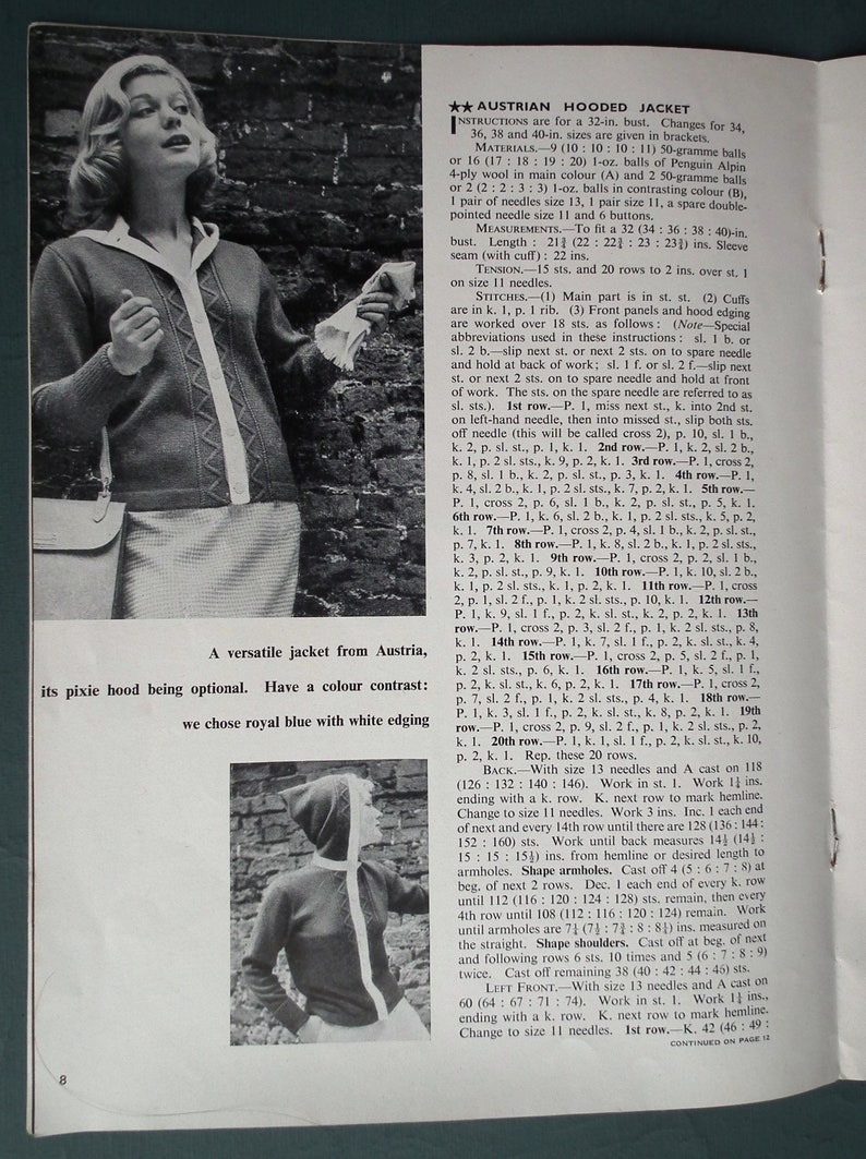Vintage 1950s Vogue knitting patterns Vogue-Knit No. 139 Continentals 50s original book booklet women's sweaters jackets image 5