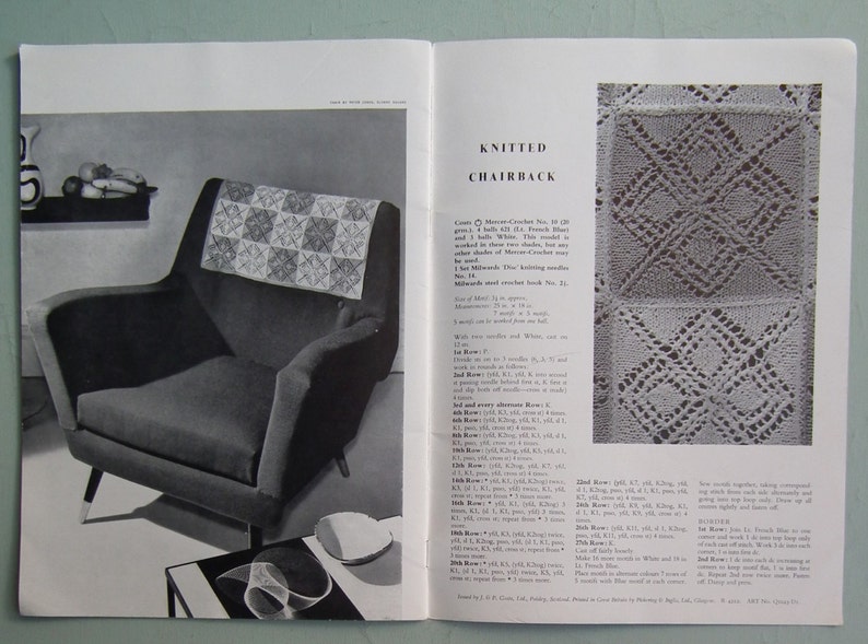 Vintage 1950s Pattern Book Booklet Motif Designs for - Etsy