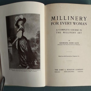 Millinery for Every Woman Georgina Kerr Kaye 1926 original 1st ed vintage antique 1920s 20s hat making book fabric ribbon flowers corsages image 2
