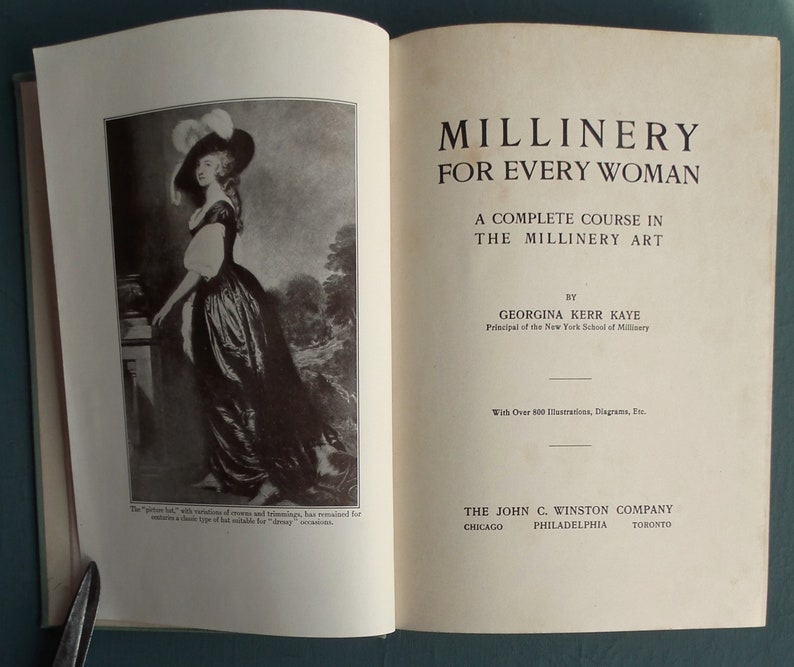 Millinery for Every Woman Georgina Kerr Kaye 1926 original 1st ed vintage antique 1920s 20s hat making book fabric ribbon flowers corsages image 2