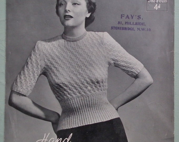 Pull en tricot Art déco des années 1930