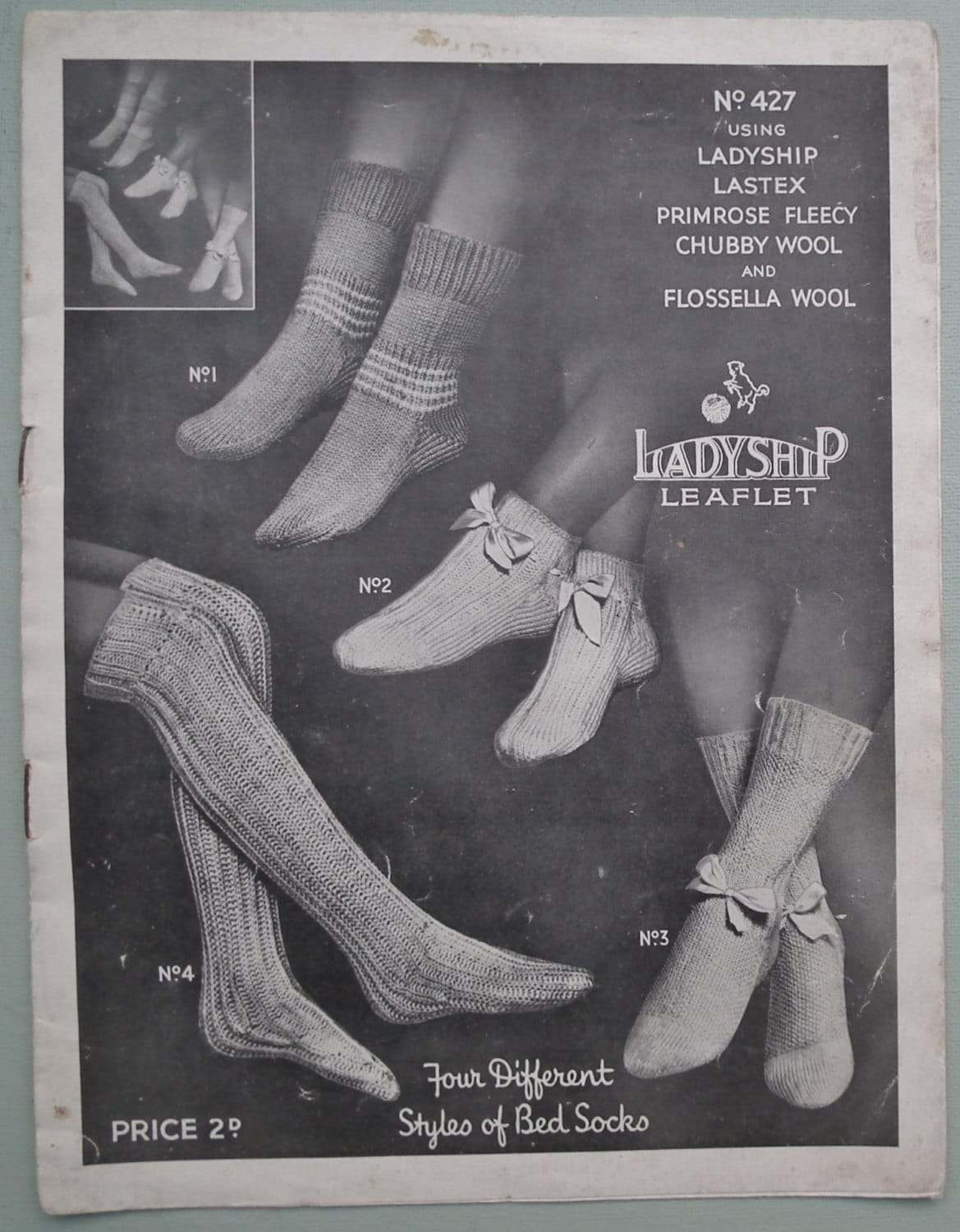 Vintage 1920s Knitting Pattern Womens Bed Socks Antique 20s - Etsy