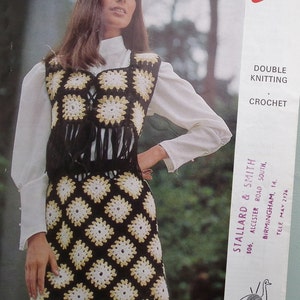 Crochet Pattern Vintage 1960s 1970s Women's Skirt and Fringed Waistcoat / Bolero original pattern 60s 70s Emu No. 2877 UK image 5