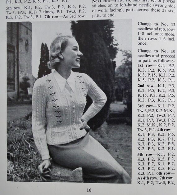 Sportswear in Knitting by Stitchcraft UK Vintage 40s 50s Knitting Book Booklet 1940s 1950s original patterns swim suit cardigans jumpers etc