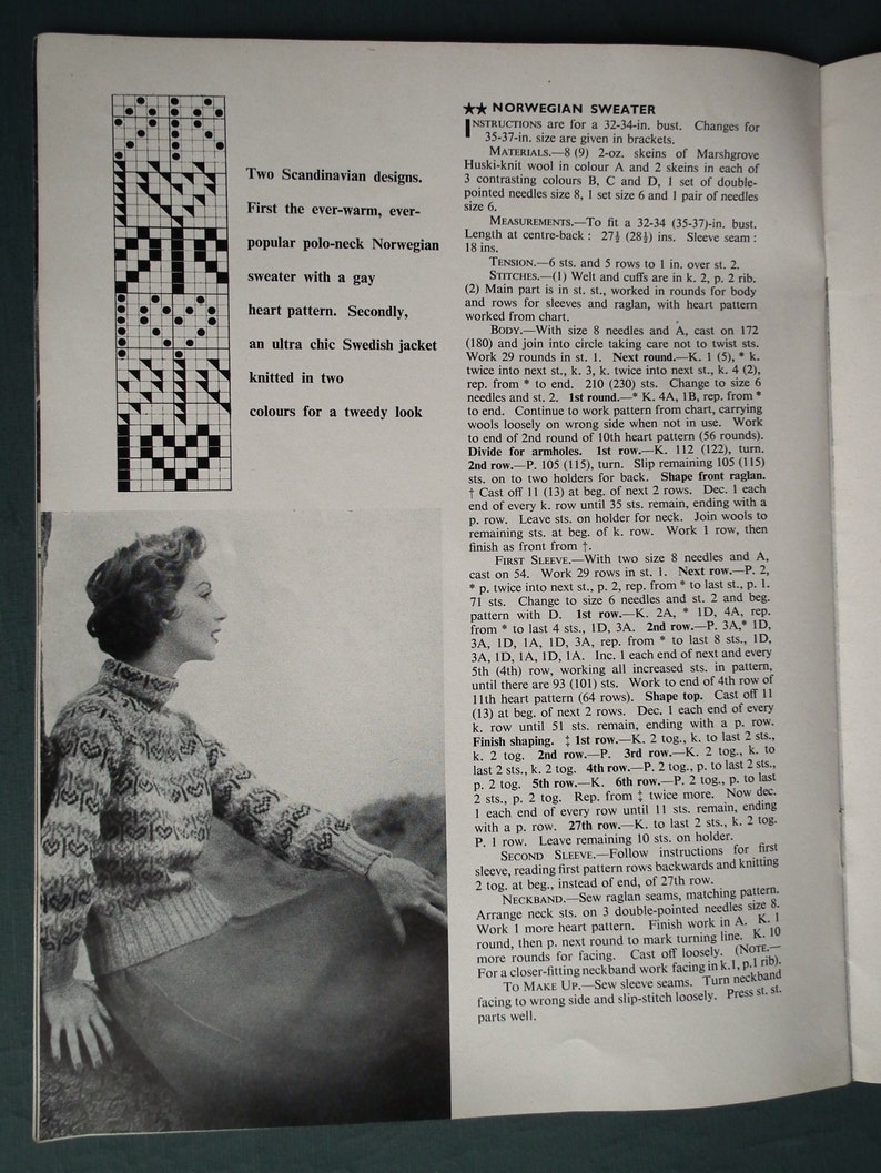 Vintage 1950s Vogue knitting patterns Vogue-Knit No. 139 Continentals 50s original book booklet women's sweaters jackets image 7