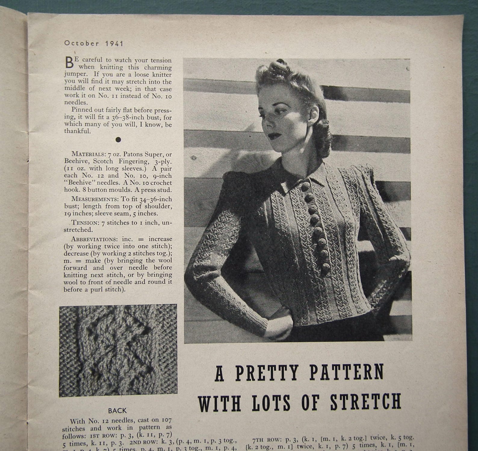 Ww2 Patterns Vintage 1940s WWII Stitchcraft October 1941 UK Magazine Original 40s ...