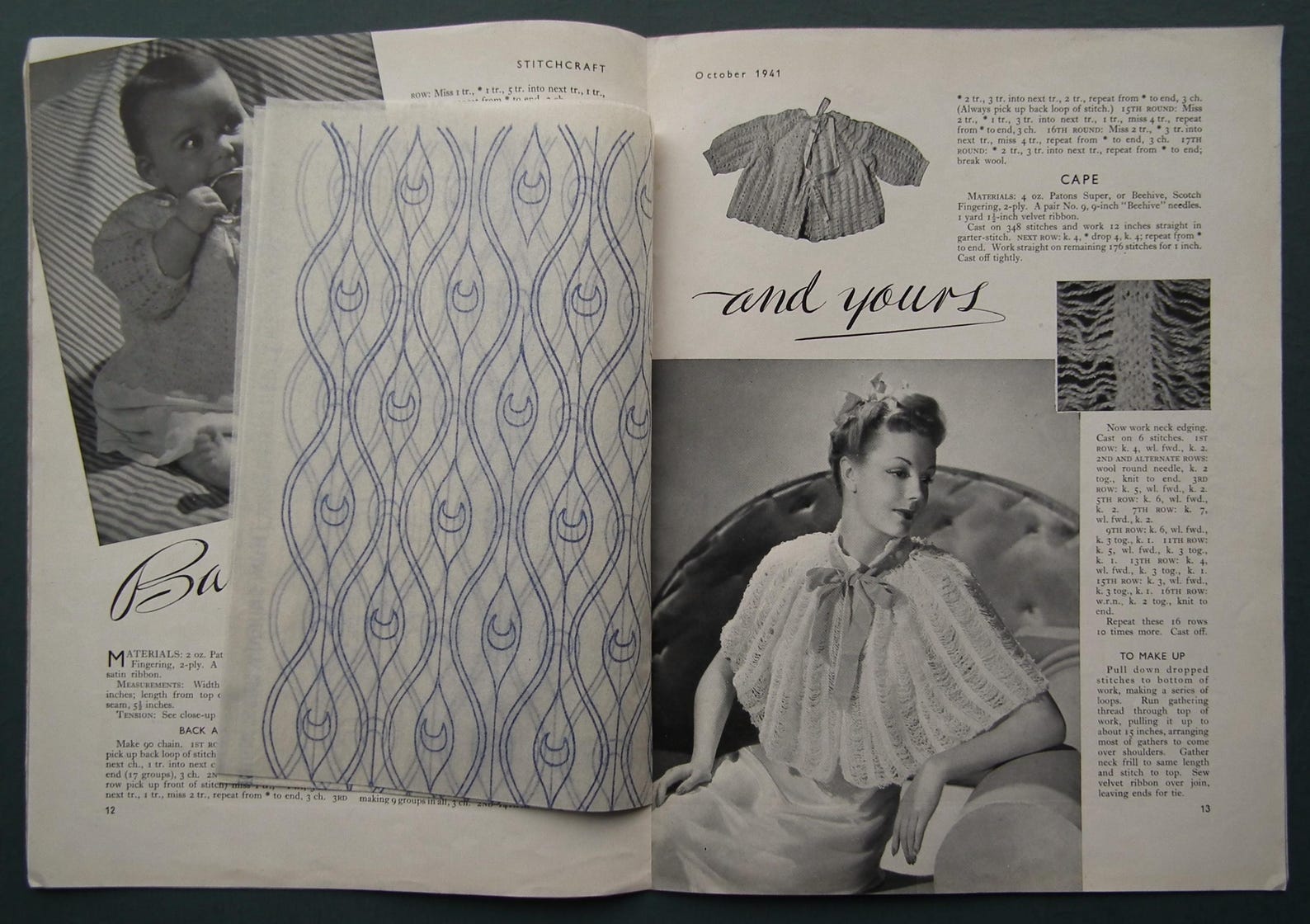 Ww2 Patterns Vintage 1940s WWII Stitchcraft October 1941 UK Magazine Original 40s ...