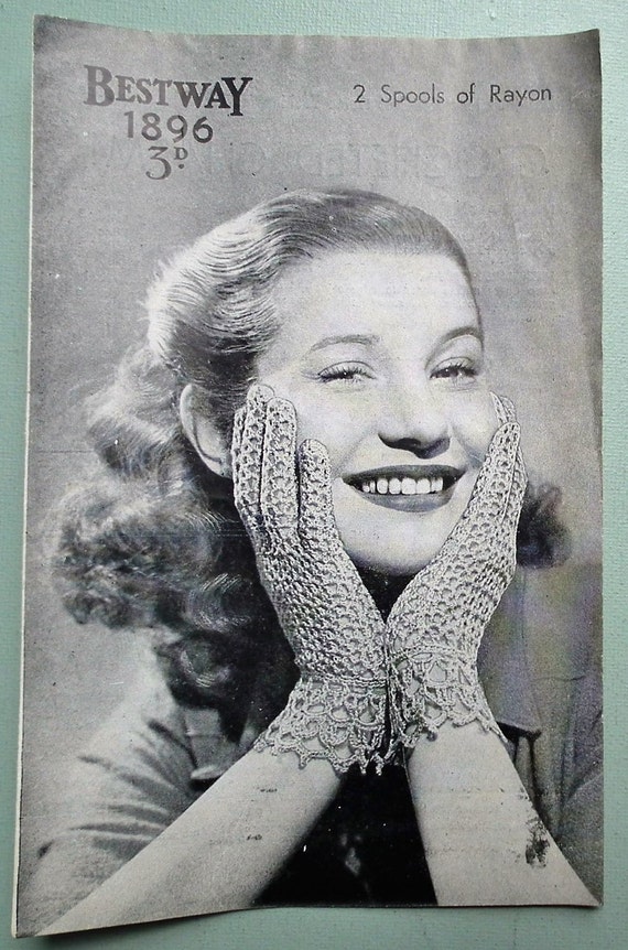 Lady/'s cobweb waistcoat crochet pattern Copy from vintage booklet.