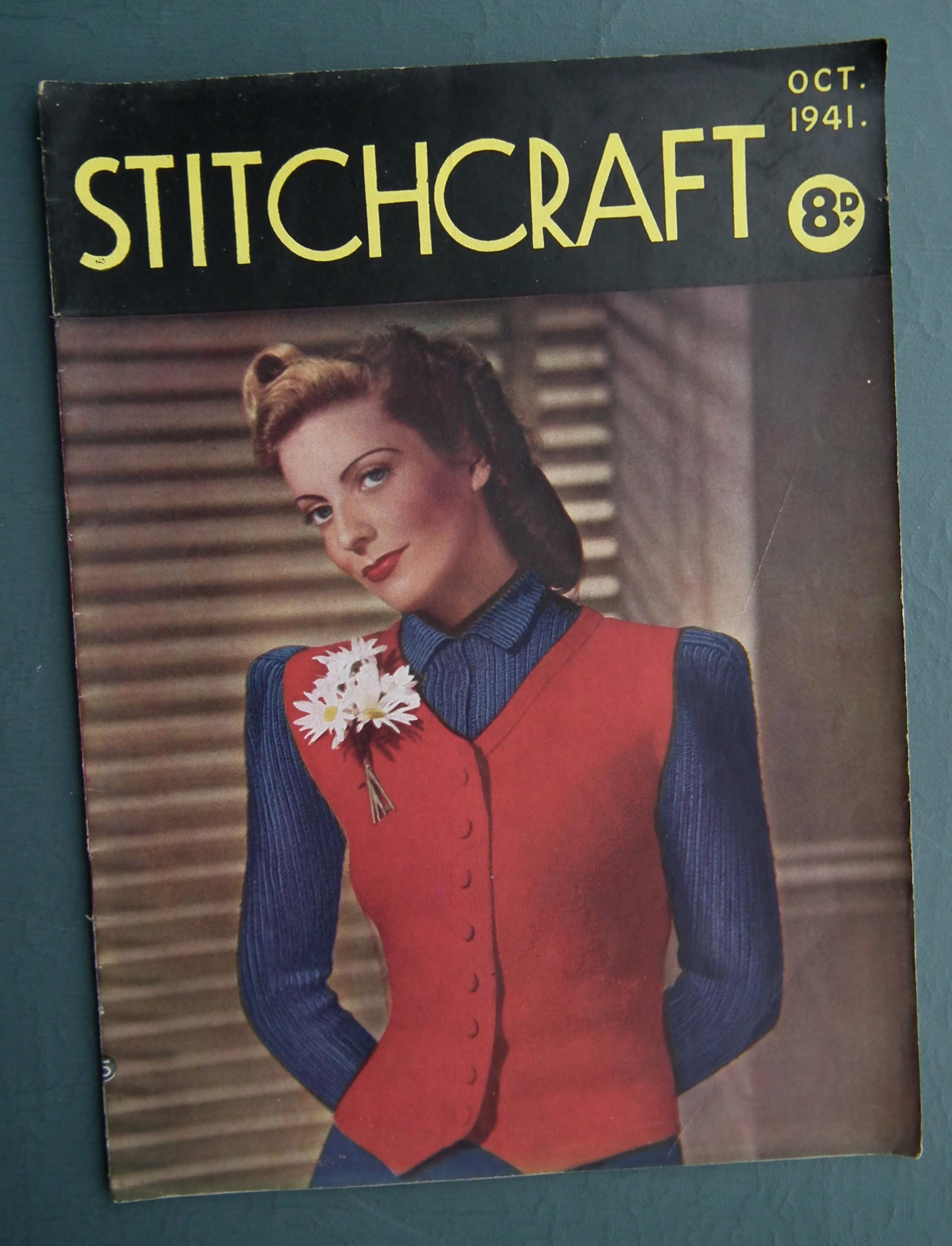 Ww2 Patterns Vintage 1940s WWII Stitchcraft October 1941 UK Magazine Original 40s ...