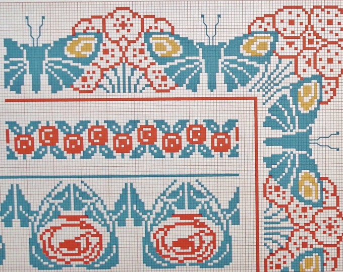 Antique Embroidery Book French Art Nouveau Designs 1920s Etsy