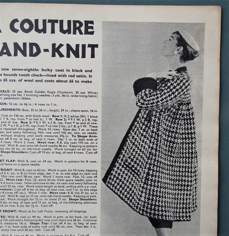 Vintage 1950s craft magazine Pins and Needles / Weekend Workshop No. 47 original knitting crochet patterns woodworking 50s mid-century homes image 2