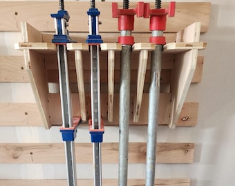Bar Clamp Organizing Rack DXF Files - French Cleat System (Friction Fit, No Screws Needed!)