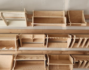 Full French Cleat Garage Organization System - All 13 items shown in this store in one purchase - Friction Fit (Digital Files Only)