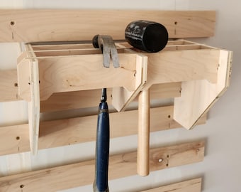 Hammer and Mallet Storage Rack DXF Files - French Cleat System (Friction Fit - No Screws Needed!)