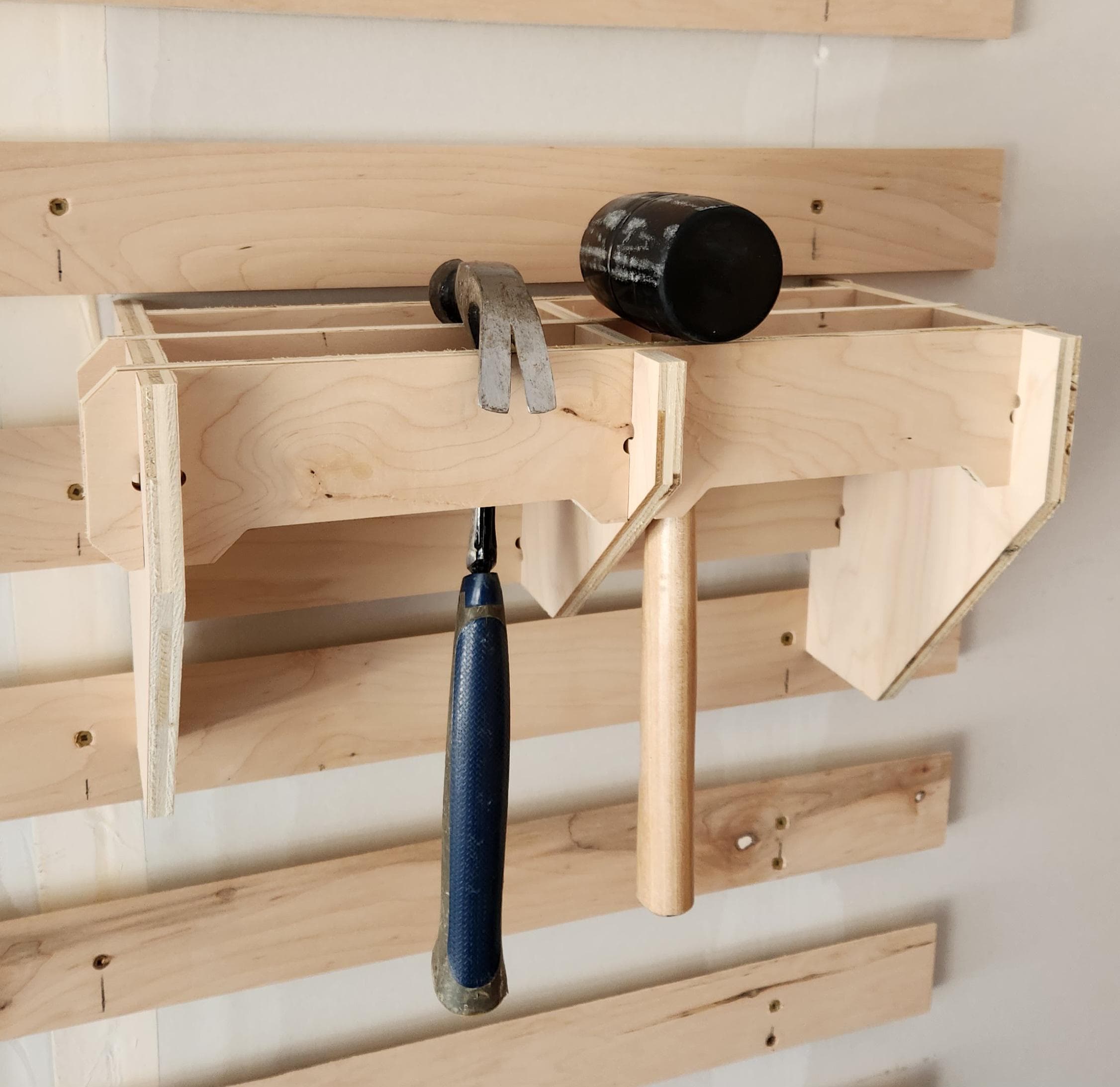 ウォールシェルフ　hlws0 Hammer and Mallet Storage Rack DXF Files - French Cleat System