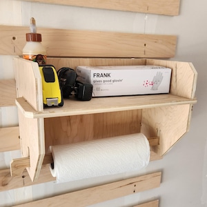 Aufbewahrungsregal für Papierhandtücher und Sonstiges DXF-Dateien - French Cleat System (Reibungsfestigkeit Keine Schrauben erforderlich)