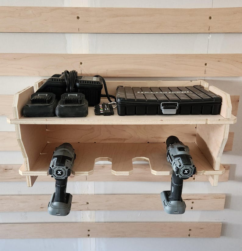 Friction Fit Guard Storage Racks Drill Charging Rack/station - French Cleat Garage Organizer System ...