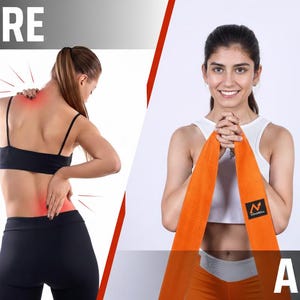 76 Inches Long Heavy Fabric Resistance Bands for Women and Men - Non-Slip, Durable Exercise Bands for Stretching, Yoga, Home Fitness image 4