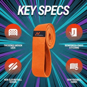 76 Inches Long Heavy Fabric Resistance Bands for Women and Men - Non-Slip, Durable Exercise Bands for Stretching, Yoga, Home Fitness image 10