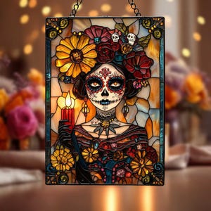 Day Of The Dead Hängedekoration – 4 Motive, Je 115x20 Cm, Doppelseitig – Für Halloween, Partys & Día De Muertos