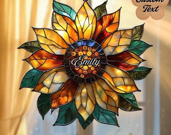Zonnebloemraam suncatcher, acryl bloementuindecoratie