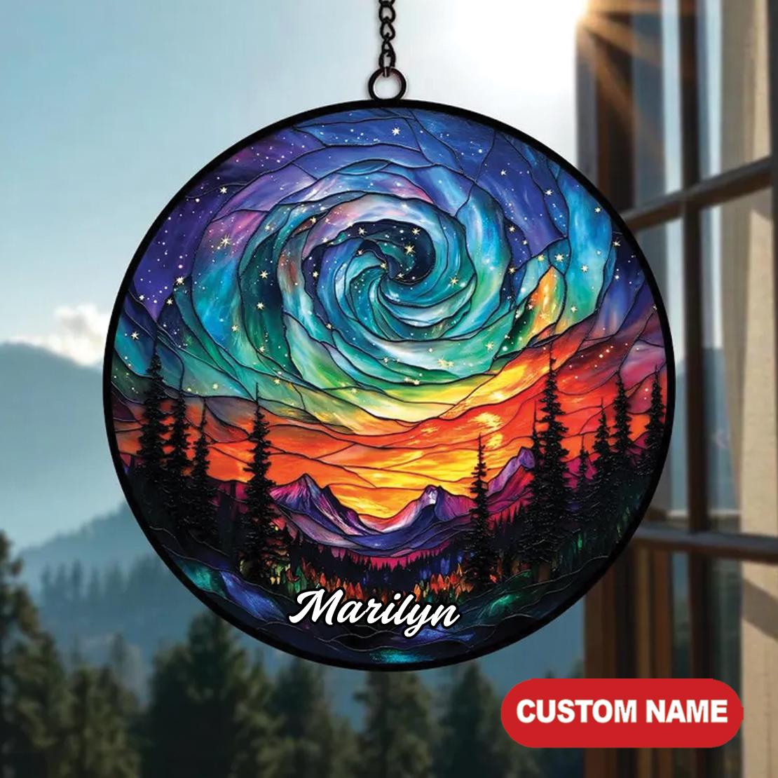 Northern Lights Stained Glass - Etsy