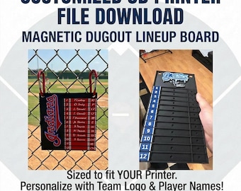 Tablero magnético personalizado para alineación de dugouts: descarga de archivo de impresión 3D (STL/3MF)