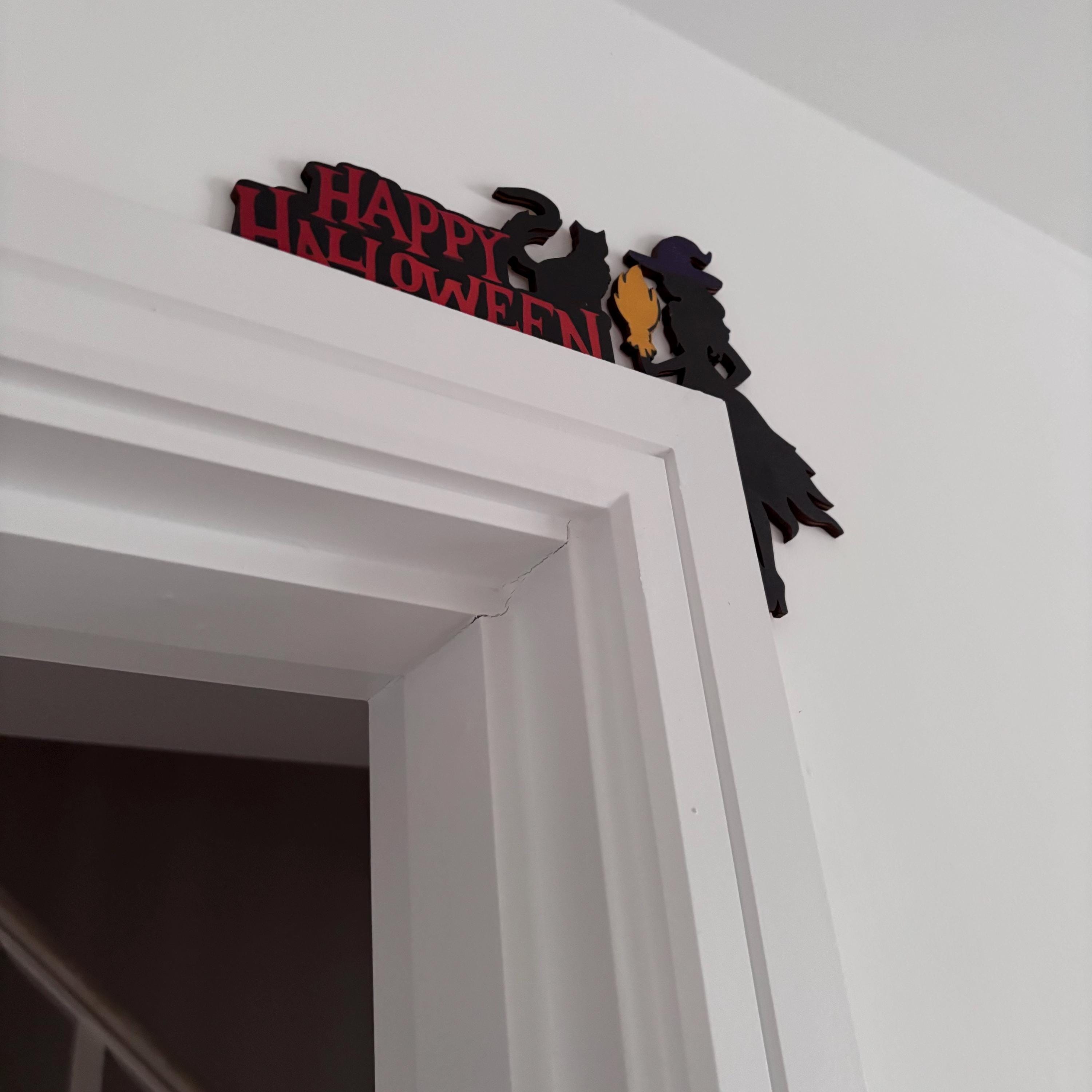 Hexe Silhouette Aus Metall - 46x21cm Halloween Deko - Gruselig & Witzig Für Haus & Garten