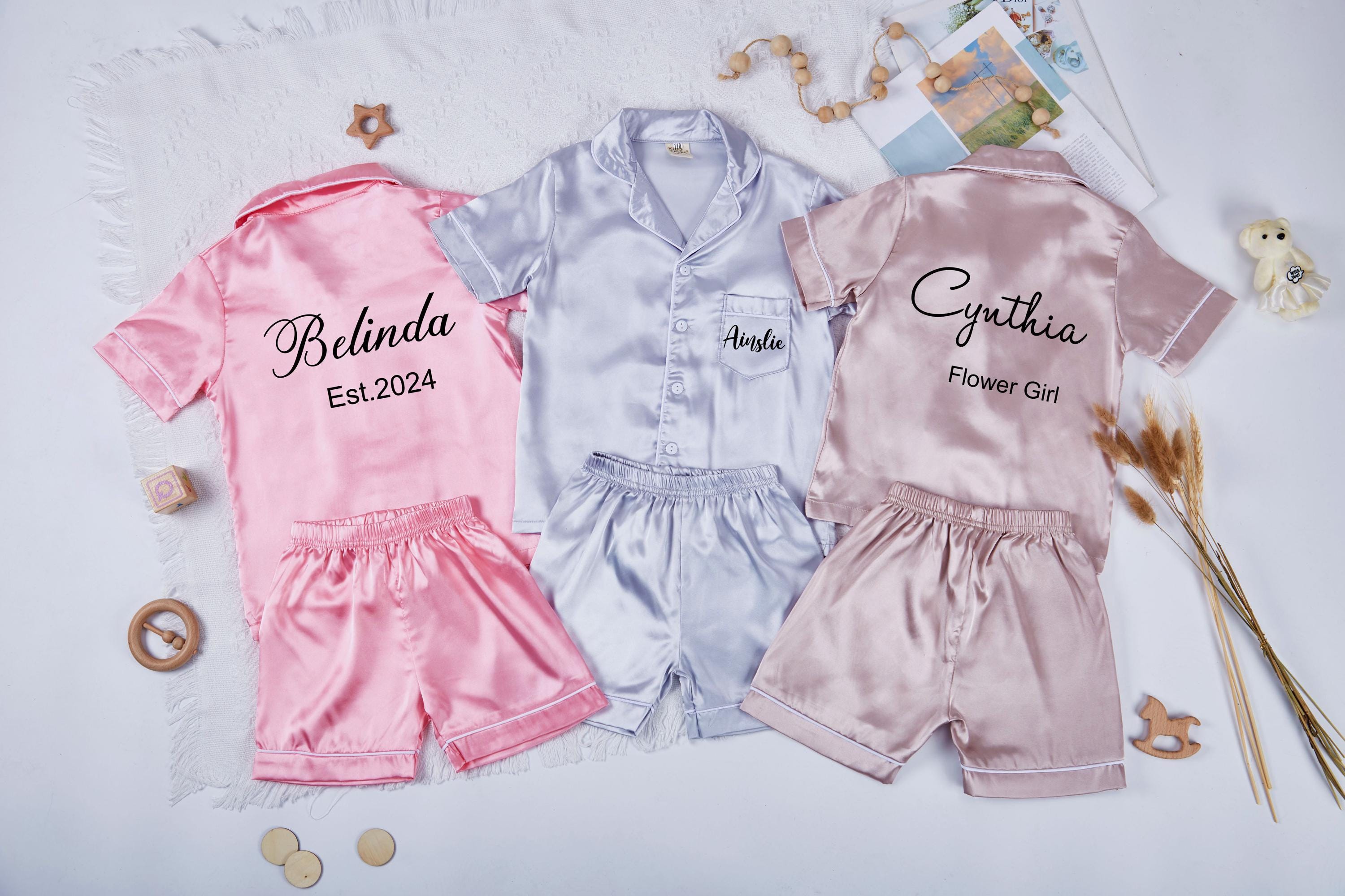 Flower Girl Personalised Pjs Girls Flowergirl Pjs