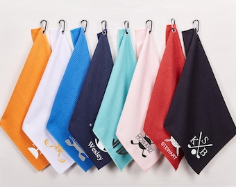 Embroidered Golf Towel,Personalized Golf Towel,Monogrammed Golf Towel,Custom Golf Towel,Personalized Golf Gift for Dad,Groomsmen Gift