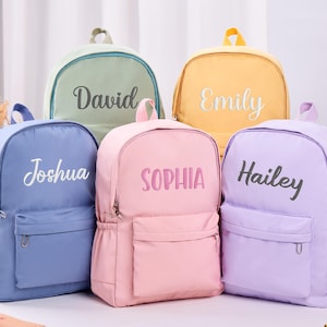 Cartable pour enfant, sac à dos personnalisé pour tout-petit, nom brodé pour enfant, sac à dos en velours côtelé pour étudiant, rentrée des classes, cadeau d'anniversaire