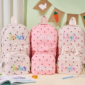 Mochila infantil personalizada para lancheira - Mochila infantil leve e durável para crianças de todas as idades - Alças ajustáveis - Mochila infantil para crianças
