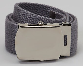 Adult Canvas 1.25&quot; Military Webbing Belt  Colors  Big and Tall Sizes