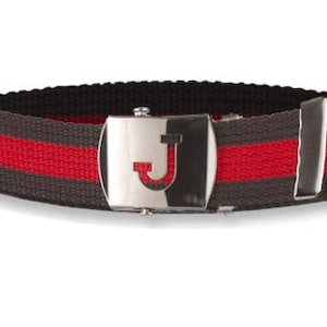 Kids Initial Belt Hunter green and Red  infants to Tweens - ALL letters available.