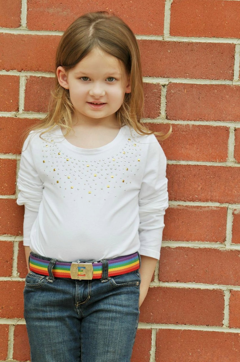 Girls Boys Childrens Belt Rainbow Belt Kids Belt Custom Etsy