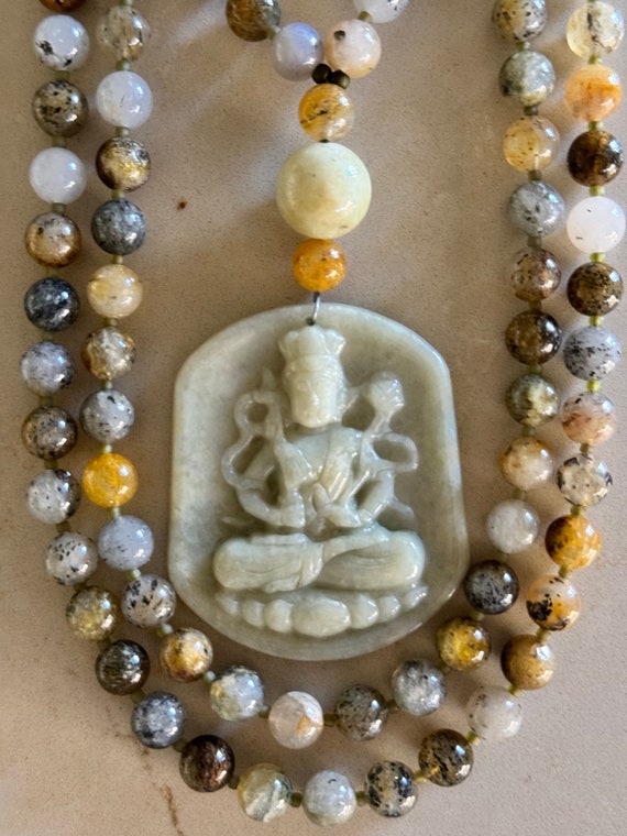 Dendritic Jade Mala/Prayer Beads