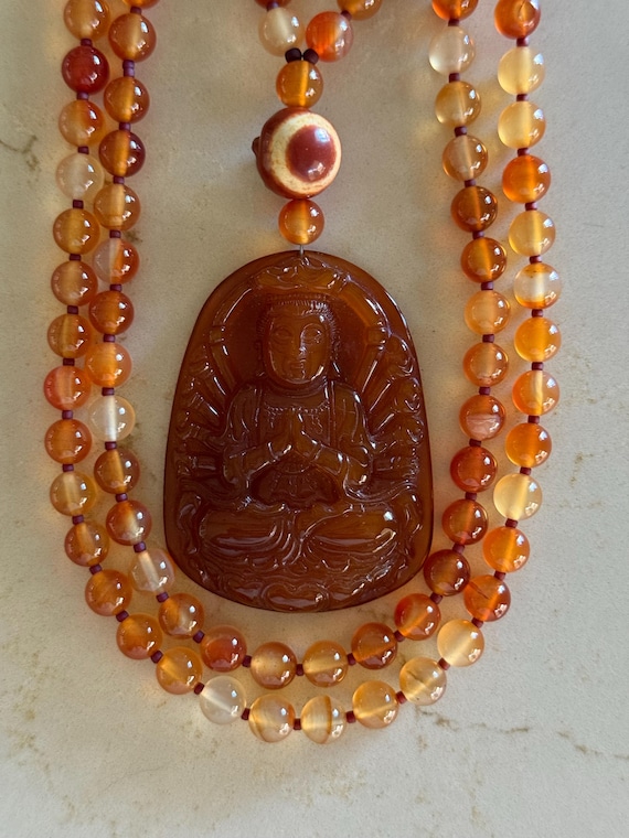 108 Beads Carnelian Mala Beads/Prayer Beads