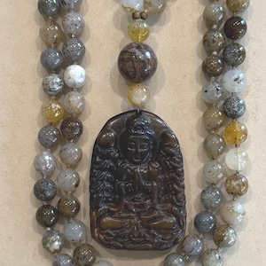 Dendritic Jade Mala/Prayer Beads