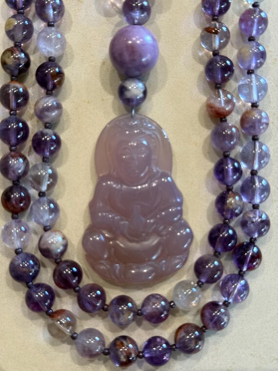 Super Seven and Chalcedony Mala/Prayer Beads