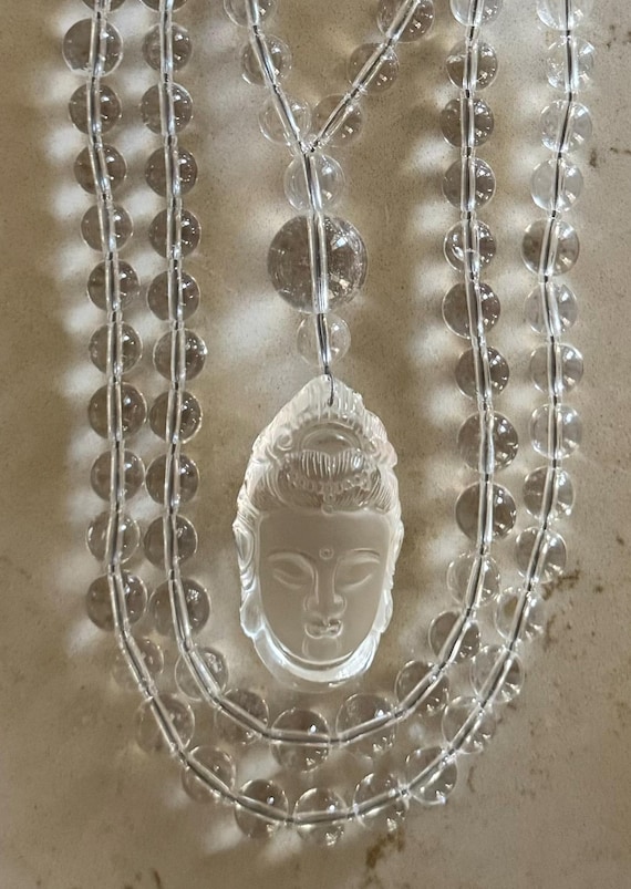 Quartz and Rock Quartz Mala/Prayer Beads