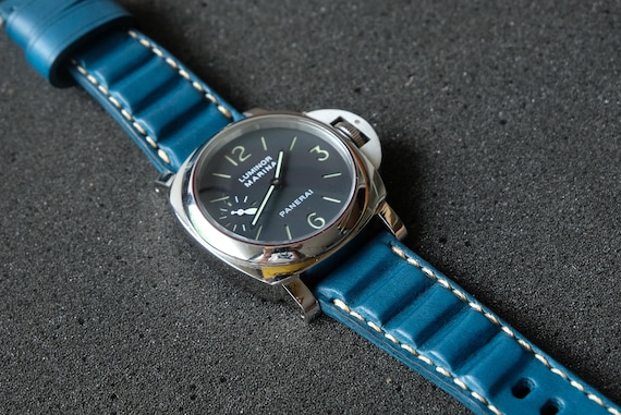 Watch strap "Blue Chocolate"  Buckle black PVD 18mm  20mm 22mm 24 mm